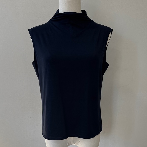 Kasada Navy Mock Turtleneck Sleeveless Top – Size M - Picture 1 of 8